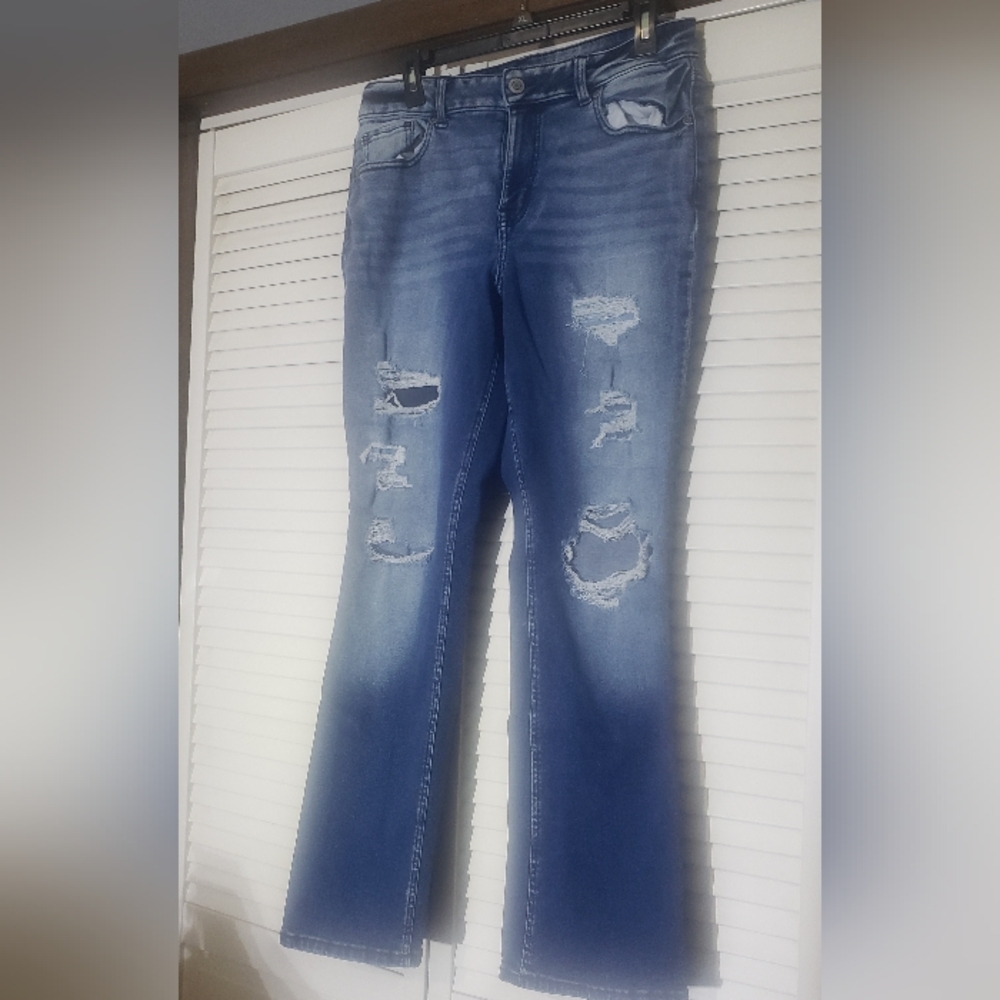 M Jeans Distressed Flare Jeans 12R